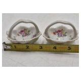 Vintage Porcelain Miniature Flower Baskets – Made in Japan Set