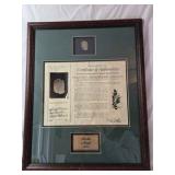 Framed Atocha Shipwreck 8 Reale Coin – Certificate of Authenticity