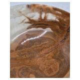 Polished Onyx Bowl – Honey Amber Veins