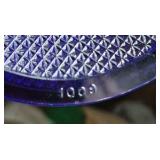 Vintage Hub Electric Co. Chicago Blue Glass Lens