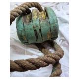 Vintage Block and Tackle Pulley System