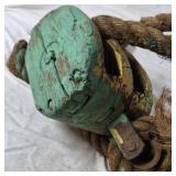 Vintage Block and Tackle Pulley System