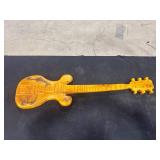 Carved Wooden Guitar Wall Hanging