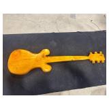 Carved Wooden Guitar Wall Hanging