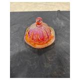 Iridescent Glass Butter Dish