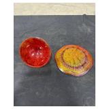 Iridescent Glass Butter Dish