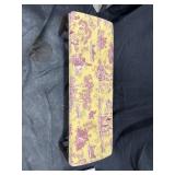 Toile Upholstered Wooden Bench