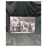 Elephant Family Canvas Print