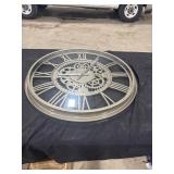 Metallic Roman Numeral Wall Clock