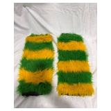 Green Yellow Faux Fur Strips