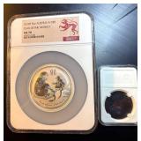 Rare (1 of 29) MS70 .999 Silver 2016-P 5oz Year of the Monkey, Australia