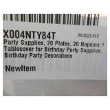 120 x 9" Paper Plates, Napkins, Cup...