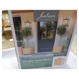 Wooden Cube Planter...