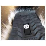 Black, Gray and White Fur Lined Boo...