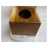Square Wood Tissue Box...