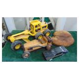 Tonka Grater, Wood Car, Vintage Mitt and Model Car