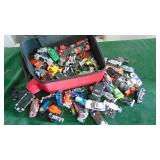 Case Filled with Hotwheels, Matchbox and other Cars
