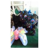 6- Large TY Buddies and 2- Dragons