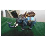 Cast Iron Fisherman and Cast Iron Elephant Bank