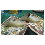 Pair of Brass Spanish Conquistador Stirrups and Vintage Tiles