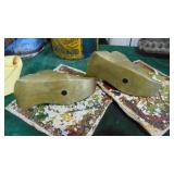 Pair of Brass Spanish Conquistador Stirrups and Vintage Tiles