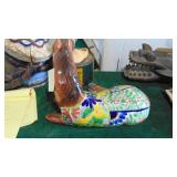 Large Mexican Decorated Tera Cotta Horse