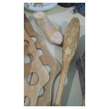 Pair of Sock Stanchers, Mannequin Foot, Wood Pulley and Juggling Pin