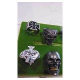 6-Biker Style Rings