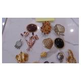 Assorted Vintage Pins and Misc Jewelry