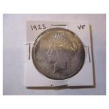 1925 PEACE SILVER DOLLAR COIN
