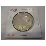 1922 PEACE SILVER DOLLAR COIN