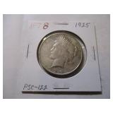 1925 PEACE SILVER DOLLAR COIN
