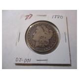 1880 MORGAN SILVER DOLLAR COIN