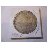 1921-D MORGAN SILVER DOLLAR COIN