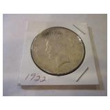 1922 PEACE SILVER DOLLAR COIN