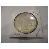 1921 MORGAN SILVER DOLLAR COIN