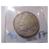 1922 PEACE SILVER DOLLAR COIN