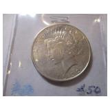 1922 PEACE SILVER DOLLAR COIN