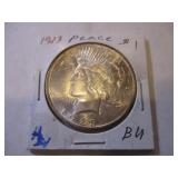 1923 PEACE SILVER DOLLAR COIN