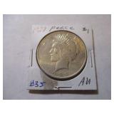 1923 PEACE SILVER DOLLAR COIN