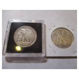 1942 & 1946-S WALKING LIBERTY HALF DOLLARS