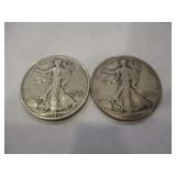 1929 & 1943 WALKING LIBERTY HALF DOLLARS