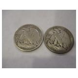 1929 & 1943 WALKING LIBERTY HALF DOLLARS