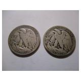 1929 & 1929 WALKING LIBERTY HALF DOLLARS