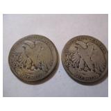 1927 & 1927 WALKING LIBERTY HALF DOLLARS