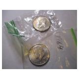 2 1964 EISENHOWER 1/2 DOLLARS