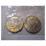 2 1964 EISENHOWER 1/2 DOLLARS