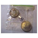 2 1964 EISENHOWER 1/2 DOLLARS