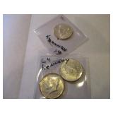 3 1964 EISENHOWER 1/2 DOLLARS