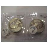 55,56,57-D,58-D & 59-D WASHINGTON QUARTERS